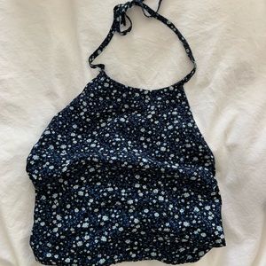 floral halter tank top